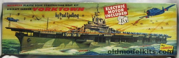 Lindberg 1/500 USS Yorktown (Essex Class) CV-10 Motorized Cellovision Issue, 724M-249 plastic model kit